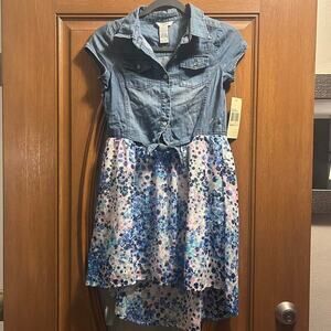 New guess denim pinkpurple  Size 14 Girls Floral Dress